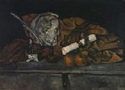 Paul Cezanne Cezanne's Accessories still life with philippe solari's Medallion USA oil painting artist